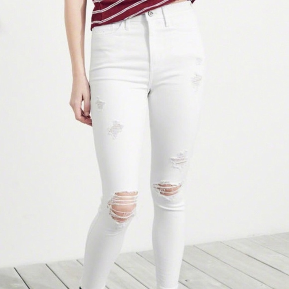 Hollister White Jeans